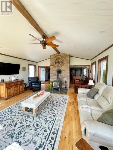 35-37 Garretts Road, Port Blandford, NL - Indoor Photo Showing Living Room With Fireplace