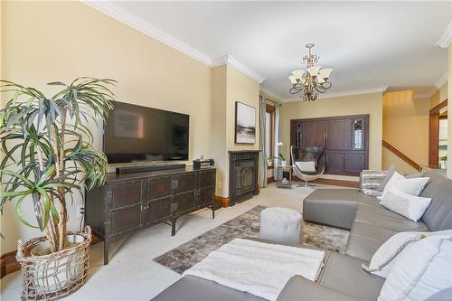 107 Catharine Street S|Unit #Upper, Hamilton, ON - Indoor Photo Showing Living Room With Fireplace