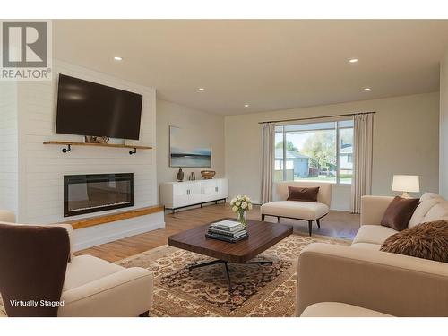 423 Pine Street, Chase, BC - Indoor Photo Showing Living Room With Fireplace