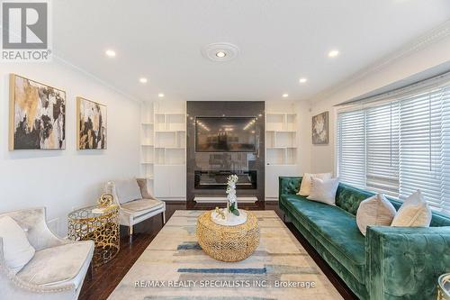 42 Mansbridge Crescent, Ajax (Northeast Ajax), ON - Indoor Photo Showing Living Room With Fireplace