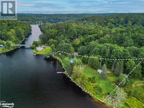 Aerial of lot - 27 Burnside Bridge Road, Mcdougall, ON - Outdoor With Body Of Water With View