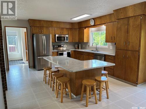 Pohler Acreage, Spalding, SK - Indoor Photo Showing Kitchen With Stainless Steel Kitchen With Double Sink