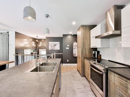 Kitchen - 118 Rue Des Cuivres, Saint-Colomban, QC - Indoor Photo Showing Kitchen With Double Sink With Upgraded Kitchen