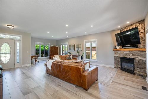 46 Sea Breeze Drive, Port Dover, ON - Indoor Photo Showing Living Room With Fireplace