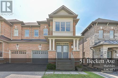 51 Beckett Avenue, Markham (Berczy), ON - Outdoor With Facade