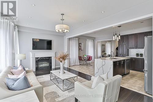 51 Beckett Avenue, Markham, ON - Indoor Photo Showing Living Room With Fireplace