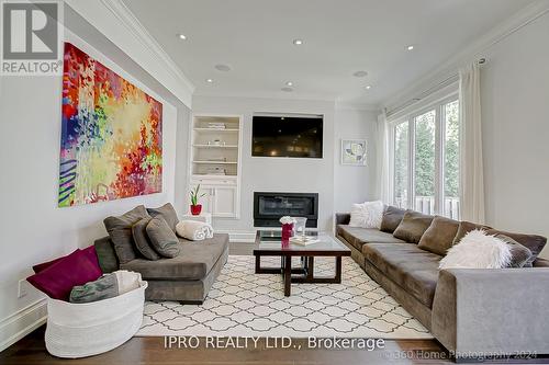 220 Burnett Avenue, Toronto (Lansing-Westgate), ON - Indoor Photo Showing Living Room With Fireplace