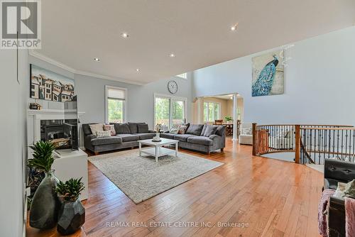 46 Oxbow Road, Brantford, ON - Indoor Photo Showing Living Room With Fireplace