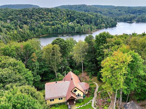 Aerial photo - 70 Ch. Luna, Saint-Sauveur, QC - Outdoor With Body Of Water With View