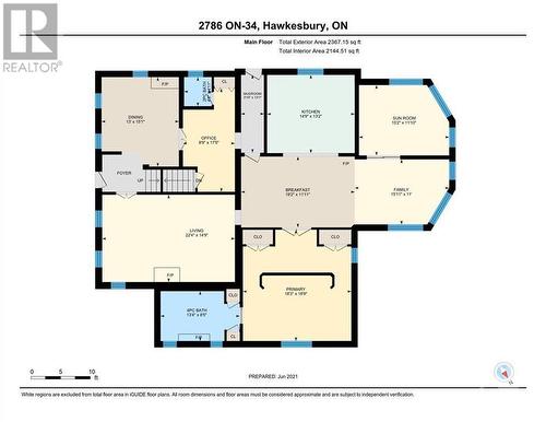 Main Floor Plan - 2786 Highway 34 Highway, Hawkesbury, ON 