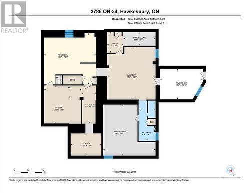 Basement Floor Plan - 2786 Highway 34 Highway, Hawkesbury, ON 