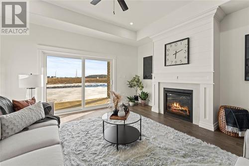 3198 Tullio Drive, Lasalle, ON - Indoor Photo Showing Living Room With Fireplace