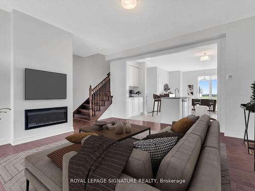 77 Douet Lane, Ajax, ON - Indoor Photo Showing Living Room With Fireplace