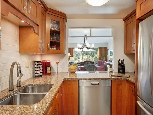 118-10459 Resthaven Dr, Sidney, BC - Indoor Photo Showing Kitchen With Double Sink