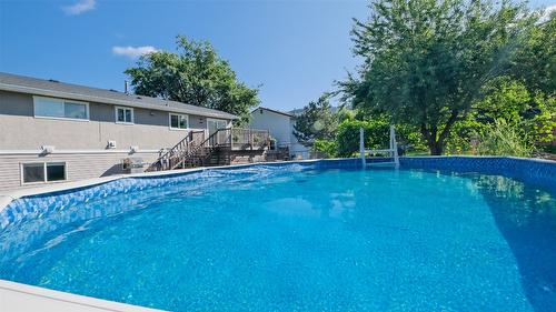 4741 Parkdale Crescent, Kelowna, BC - Outdoor With Above Ground Pool With Backyard