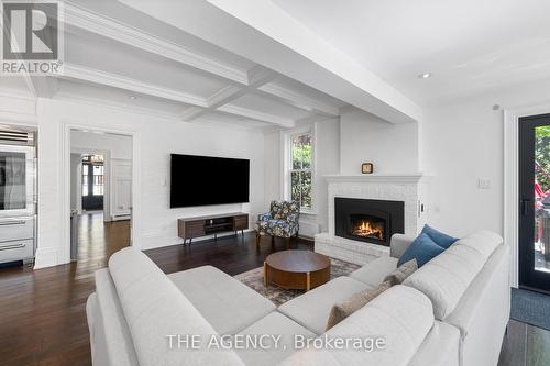 66 Victoria Street, Milton, ON - Indoor Photo Showing Living Room With Fireplace