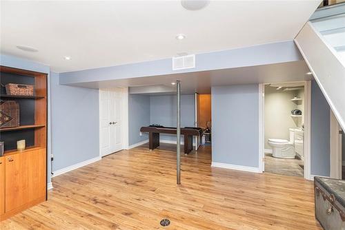 Basement rec room is large enough for a separate games area. - 64 Terrace Drive, Dundas, ON - Indoor Photo Showing Other Room