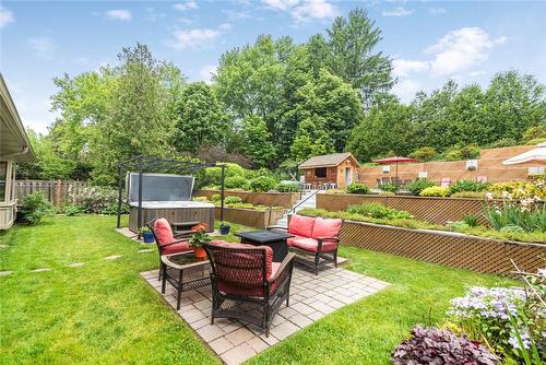 Look at the beautiful view from the patio - 64 Terrace Drive, Dundas, ON - Outdoor With Deck Patio Veranda With Backyard