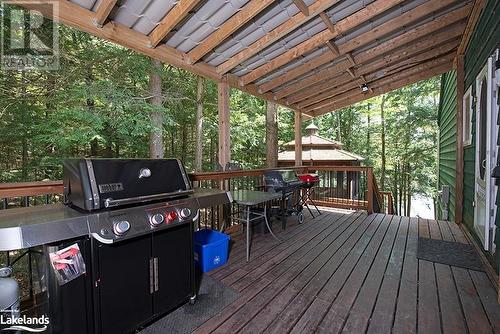 Side covered porch and Entrance into The Cottage - 285 Huron Trail, Port Severn, ON - Outdoor With Deck Patio Veranda With Exterior