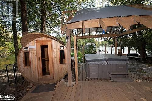 Hot Tub and Sauna area at 285 Huron Trail - 285 Huron Trail, Port Severn, ON - Outdoor