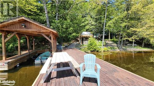 Lots of Sun here on this Dock. Gorgeous view. - 285 Huron Trail, Port Severn, ON - Outdoor With Body Of Water