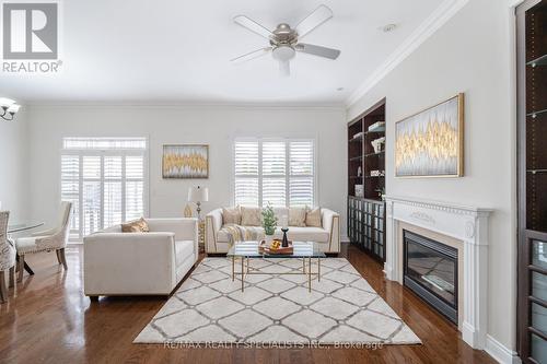 12 Saint Hubert Drive, Brampton, ON - Indoor Photo Showing Living Room With Fireplace