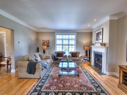 Salon - 432 Rue Des Alismas, Laval (Sainte-Dorothée), QC - Indoor Photo Showing Living Room With Fireplace