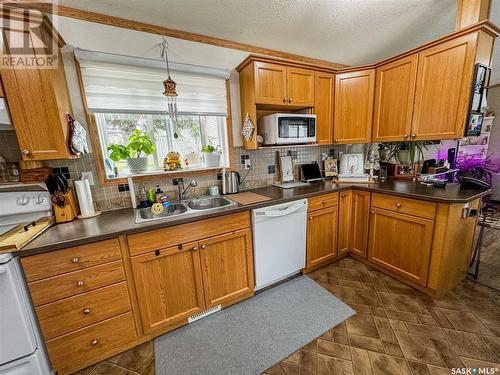 107 May Street, Neudorf, SK - Indoor Photo Showing Kitchen With Double Sink