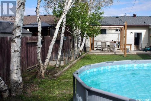 416 3Rd Avenue S, Martensville, SK - Outdoor With Above Ground Pool With Deck Patio Veranda