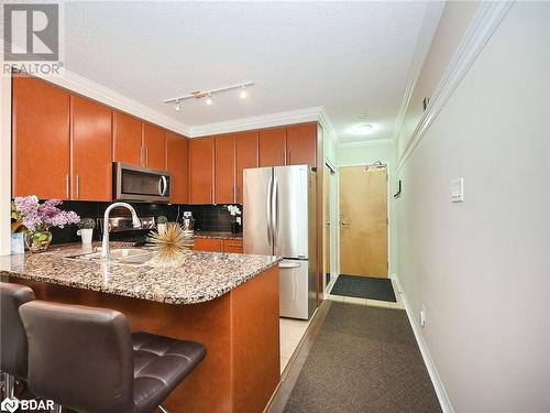 3515 Kariya Drive Unit# 512, Mississauga, ON - Indoor Photo Showing Kitchen With Double Sink