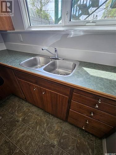 830 Edward Street, Estevan, SK - Indoor Photo Showing Kitchen With Double Sink
