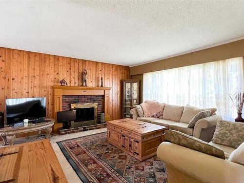 2033 Ardwell Ave, Sidney, BC - Indoor Photo Showing Living Room With Fireplace