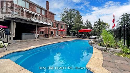 12 Jarvis Avenue, Aurora, ON - Outdoor With In Ground Pool With Deck Patio Veranda