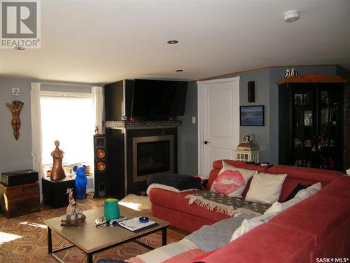 43 Lakeshore Drive, Lucien Lake, SK - Indoor Photo Showing Living Room With Fireplace