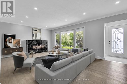 8 Dundonald Road, Cambridge, ON - Indoor Photo Showing Living Room With Fireplace