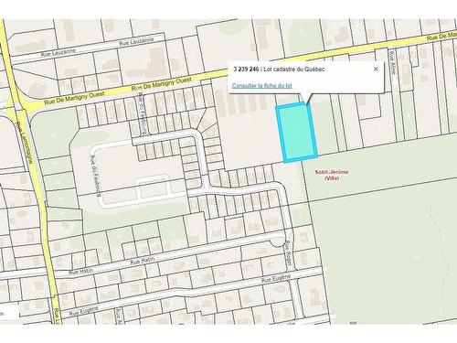 Plan (croquis) - Rue De Martigny O., Saint-Jérôme, QC 