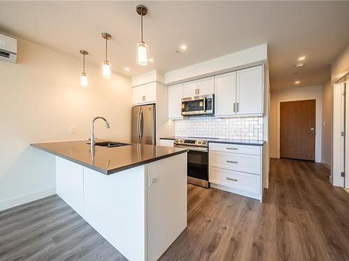 501-119 Haliburton St, Nanaimo, BC - Indoor Photo Showing Kitchen With Stainless Steel Kitchen With Double Sink With Upgraded Kitchen