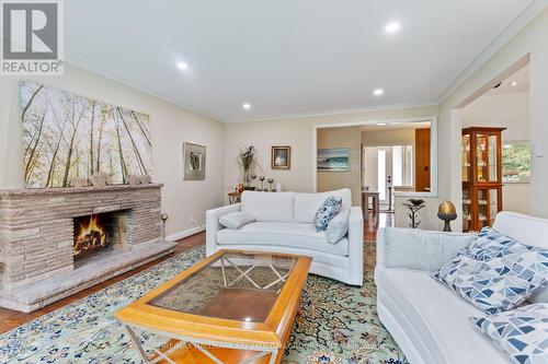 195 Burbank Drive, Toronto (Bayview Village), ON - Indoor Photo Showing Living Room With Fireplace