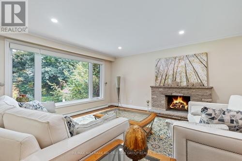 195 Burbank Drive, Toronto (Bayview Village), ON - Indoor Photo Showing Living Room With Fireplace