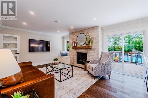 54 Middle Bight Road, Conception Bay South, NL - Indoor Photo Showing Living Room With Fireplace