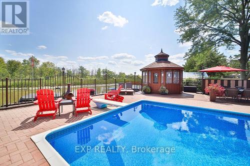 233 Sand Road, East Gwillimbury, ON - Outdoor With In Ground Pool With Deck Patio Veranda With Backyard