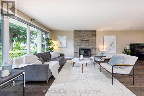 24 Fleetwell Court, Toronto (Willowdale West), ON - Indoor Photo Showing Living Room With Fireplace