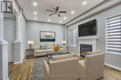 93 Echoridge Drive, Brampton, ON - Indoor Photo Showing Living Room With Fireplace