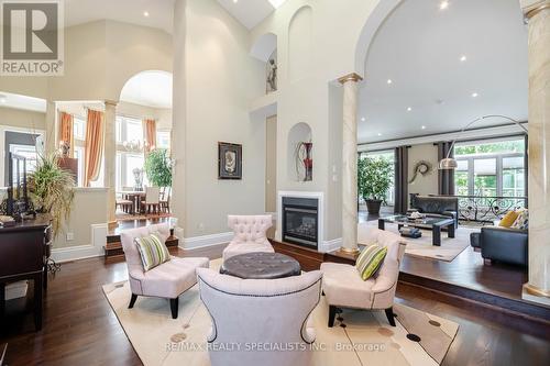 26 Ryckman Lane, Brampton (Toronto Gore Rural Estate), ON - Indoor Photo Showing Living Room With Fireplace