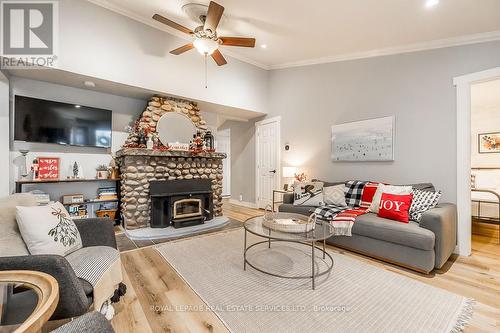 1071 Lawson Road, Tiny, ON - Indoor Photo Showing Living Room With Fireplace