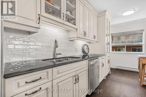 303 - 350 Concession Street, Hamilton, ON - Indoor Photo Showing Kitchen With Double Sink