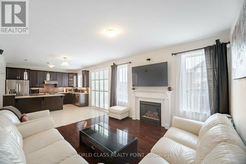 16 Birch Tree Trail, Brampton (Bram East), ON - Indoor Photo Showing Living Room With Fireplace