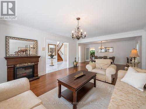 53 Highgrove Crescent, Richmond Hill, ON - Indoor Photo Showing Living Room With Fireplace