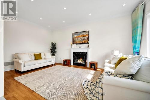 46 Angelgate Road, Brampton (Credit Valley), ON - Indoor Photo Showing Living Room With Fireplace