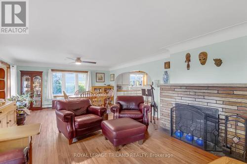 Living Room - 4465 Imperial Road, Aylmer, ON - Indoor Photo Showing Living Room With Fireplace